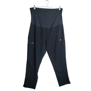 FIGS Technical Collection Maternity Scrub Pants Black XXL W21SW2035 High Waist
